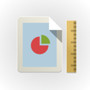Ruler and Piechart image, an illustration of Business Analyses (round circle with Ruler and Chart)